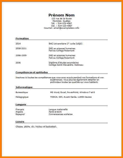 #9+exemple de cv simple | Modele CV