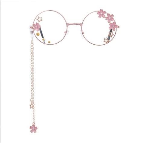 Cute Sakura Pendant Clear Optical Glasses Frame Sp14857 Glasses Glasses Frames Trendy Kawaii