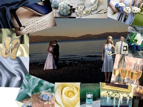 Soothing Shades Of Blue Ivory And Green Pantone Wedding Styleboard