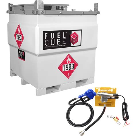Western Global Diesel Fuelcube Tank Kit With Pump And Fuel Level Gauge
