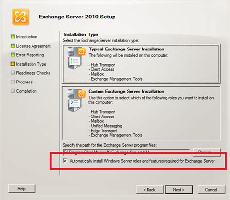 Instalando os pré requisitos automaticamente no Exchange Server SP