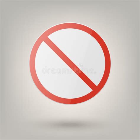 Do Not Enter Vector White And Red Round Glossy Prohibition Stop Sign