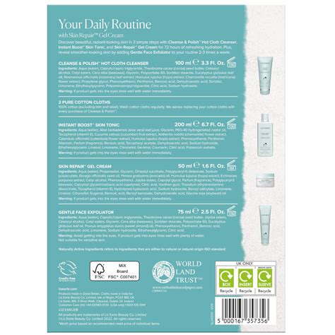 Liz Earle Your Daily Routine With Skin Repair Gel Cream Kit Free Delivery