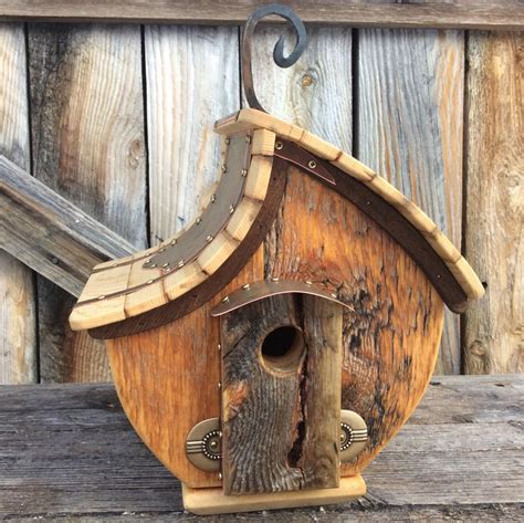 Unique Barnwood Birdhouse Reclaimed Recycled Handmade Wedding Etsy