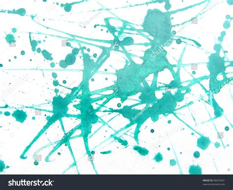 Turquoise Watercolor Splash Stock Photo 98976401 Shutterstock