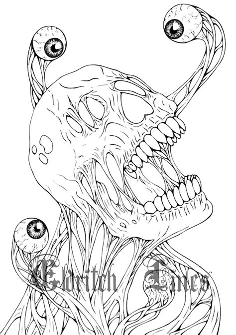33 Coloring Pages For Adults Horror 