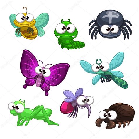 Funny Cartoon Vector Insects Set Stock Illustration By ©lilu330 82298638