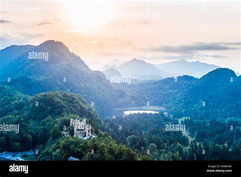 Alpsee Valley Bavarian Alps Fussen Germany Stock Photo Alamy