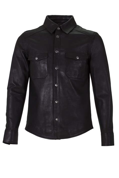 2020 popular 1 trends in men's clothing, sports & entertainment, women's clothing, jewelry & accessories with mens camel coat and 1. Men Real Leather Lamb Nappa Shirt Black - Helium Leather