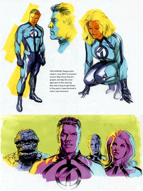 The Fantastic Four By Alex Ross Cartoon Drawings Comic Art