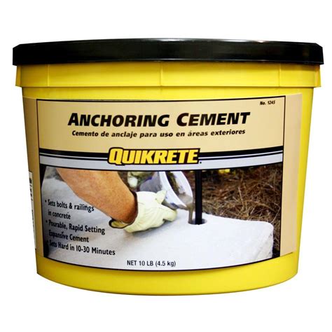 Quikrete 10 Lb Anchoring Cement 124511 The Home Depot