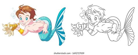 Boy Mermaid Cartoon
