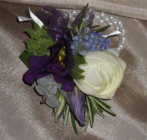Purple And Ivory Wrist Corsage From Orchard Uk Orchard