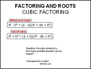 The general cubic equation then becomes. Solving Polynomial Equations - Presentation Mathematics