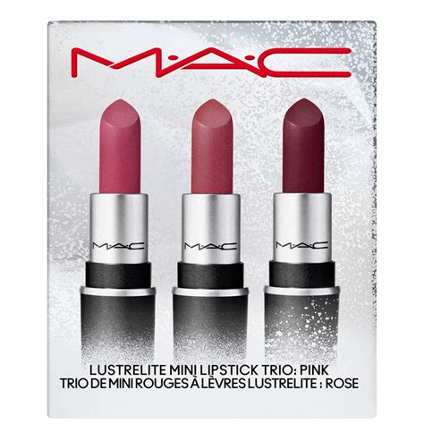 Mac Lustrelite Mini Lipstick Trio Pink Lookfantastic