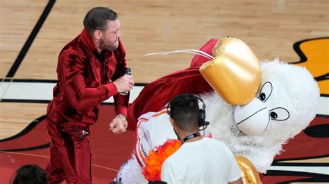 Conor Mcgregor Punch Leaves Miami Heat Mascot Needing Hospital