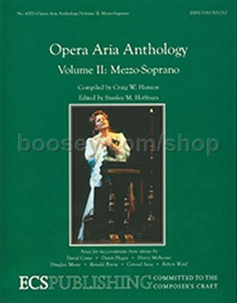 Hoffman Stanley M Opera Aria Anthology Volume 2 For Mezzo Soprano