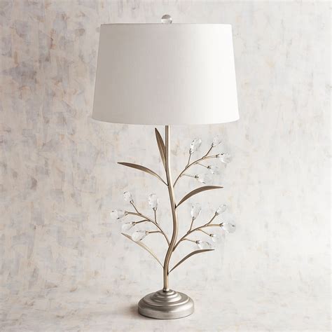 The mi rechargeable table lamp is a beautifully crafted device that is a work of art. Silver Finish Crystal Leaf Table Lamp - Pier1