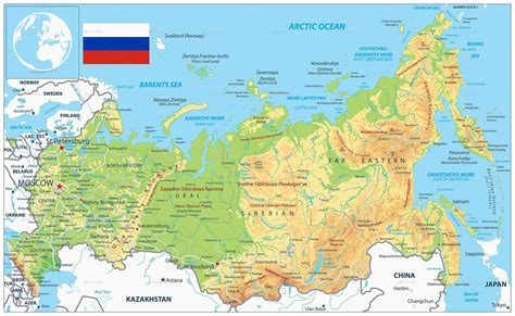 Kaart Van Rusland Offline Kaart En Gedetailleerde Kaart Van Rusland