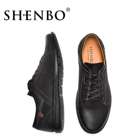 Shenbo Brand Fashion Black Men Casual Shoes High Quality Russia Style