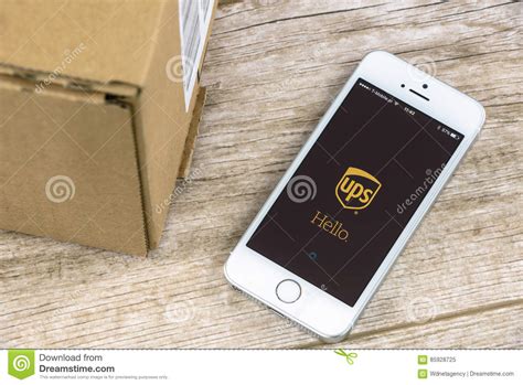 Subscribe for bread, eggs, fruits and vegetables and many more. UPS app on iPhone editorial image. Image of mobile ...