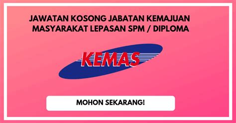 Permohonan jawatan kosong diuniversiti utara malaysia (uum) 23 april 2019 reviewed by admin on april 11, 2019 rating: Jawatan Kosong KEMAS 2019 Lepasan SPM / Diploma Seluruh ...