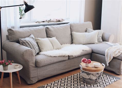 Increase the range of relaxation options at your fingertips with our premium line of home theater sofas and sectionals. IKEA Ektorp sectional sofa in Kino Ash sofa slipcovers. 📸 ...