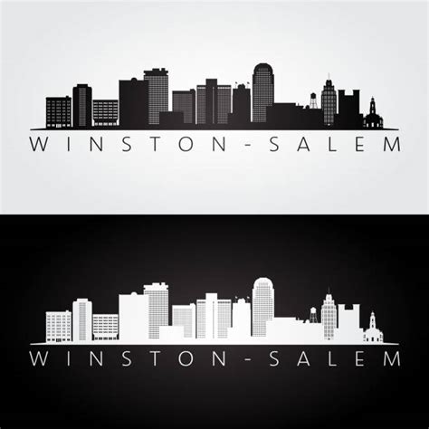 Winston Salem Skyline Illustrations Royalty Free Vector Graphics