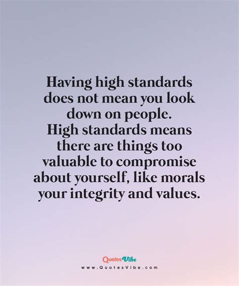 Having High Standards Does Not Mean You Look Down On People Quotes