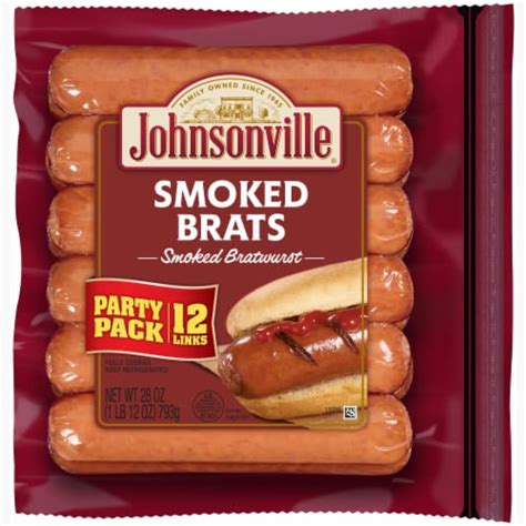Johnsonville Smoked Bratwurst Pork Sausage Links Ct Oz Pick