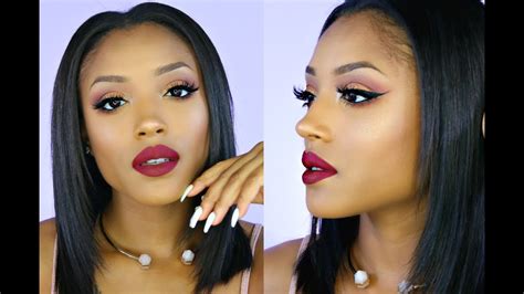 GRWM Bronzy Skin Cranberry Lips Summer To Fall Makeup YouTube