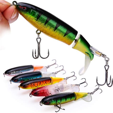 Sougayilang Fishing Lure Whopper Plopper With Floating Rotating Tail