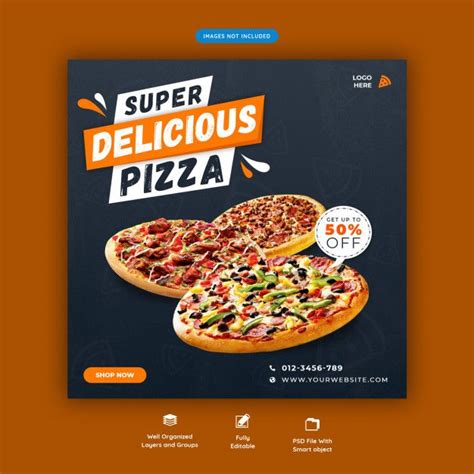 Premium Psd Pizza Or Fast Food Menu Social Media Instagram Post
