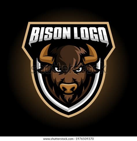 Stock Vektor „bison Mascot Logo Gaming Esport Logo Bez Autorských