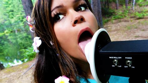 Weird Asmr Woman Eats Your Ears In A Public Park Youtube