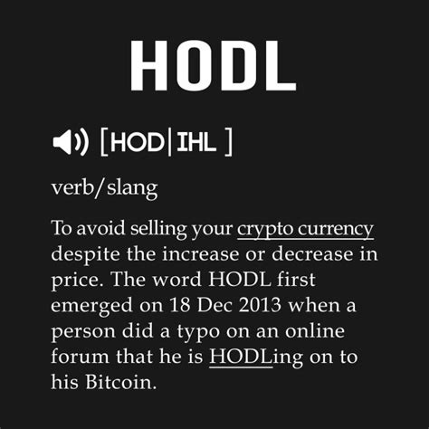 HODL crypto currency - Hodl Meaning - T-Shirt | TeePublic