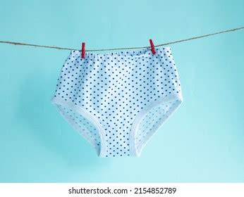 Panties Girls White Blue Polka Dots Stock Photo 2154852789 Shutterstock