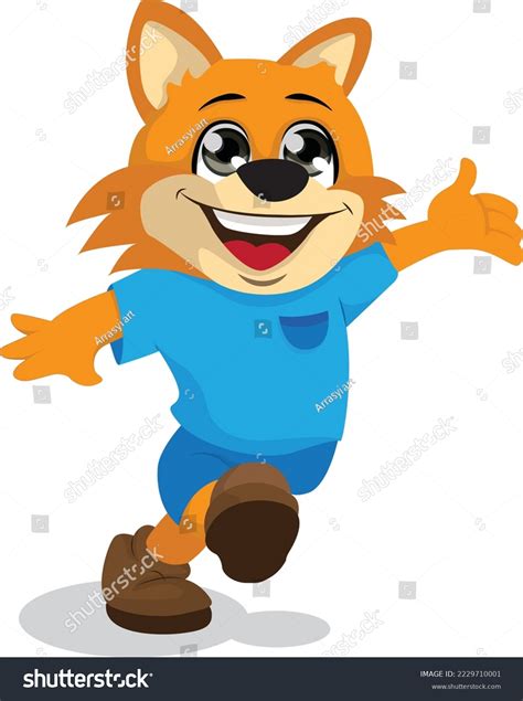 Cute Happy Mongoose Cartoon Vector Illustration Stock Vector Royalty