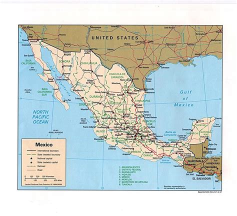 Mapas Imprimidos De México Con Posibilidad De Descargar