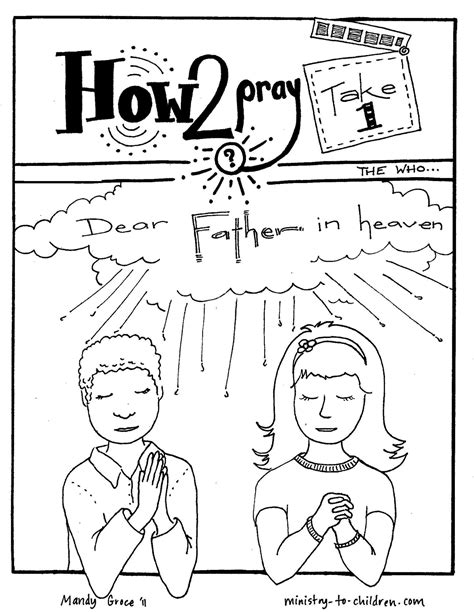 The Lords Prayer Coloring Book For Kids Free 5 Pages Sunday School