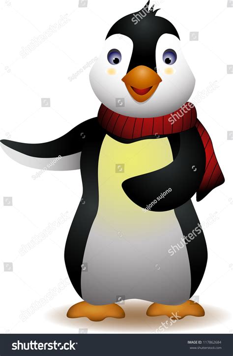 Penguin Cartoon Stock Vector Illustration 117862684