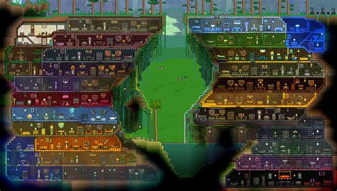 Starting tree house (1.3+) by _forgeuser20945236. Pin by Snipermjw on terraria | Terraria house design ...