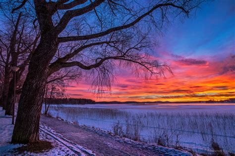 Winter Sunset By M Eralp On Deviantart