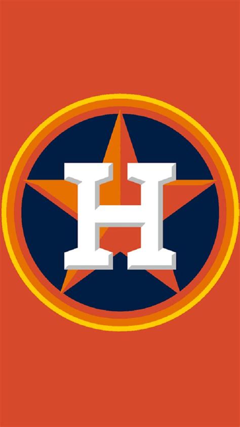 The Houston Astros Logo On An Orange Background