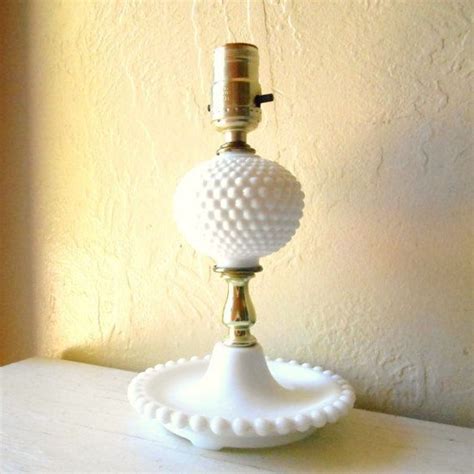 Vintage Hobnail Milk Glass Lamps