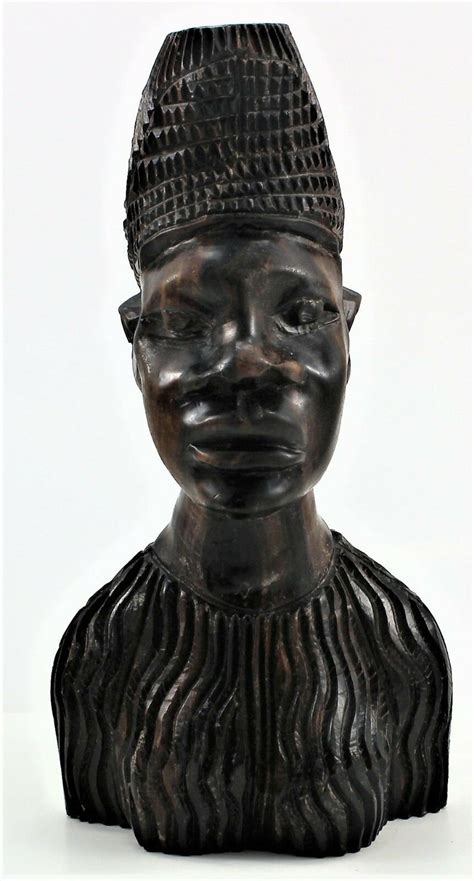 Vintage African Hand Carved Ebony Wood Male Head Statues Etsy