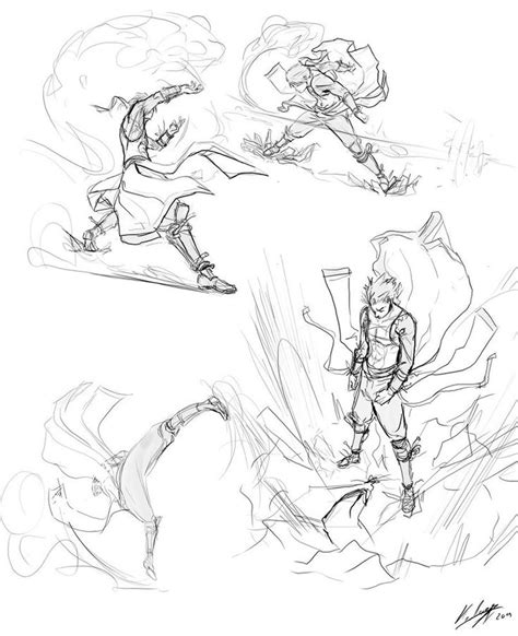 Random Fight Poses Sketches By Kailyze On Deviantart Fighting Drawing