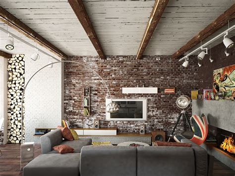 Types Of Contemporary Living Room Design Ideas Exposed With Brick Wall