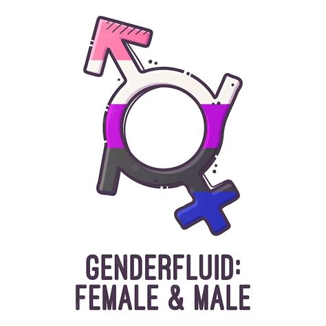 Premium Vector Gender Symbol Genderfluid Signs Of Sexual Orientation Vector