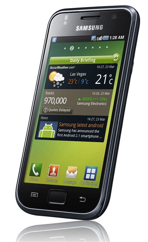 Samsung Galaxy S Gt I9000 Android 21 Smartphone Announced Slashgear